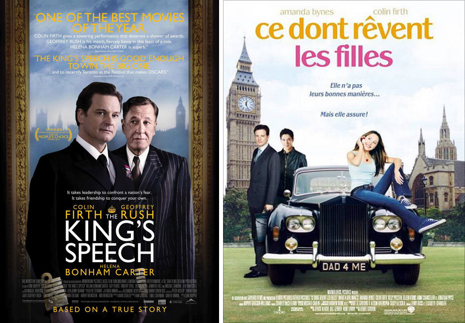 The Kings Speech and What a Girl Wants posters